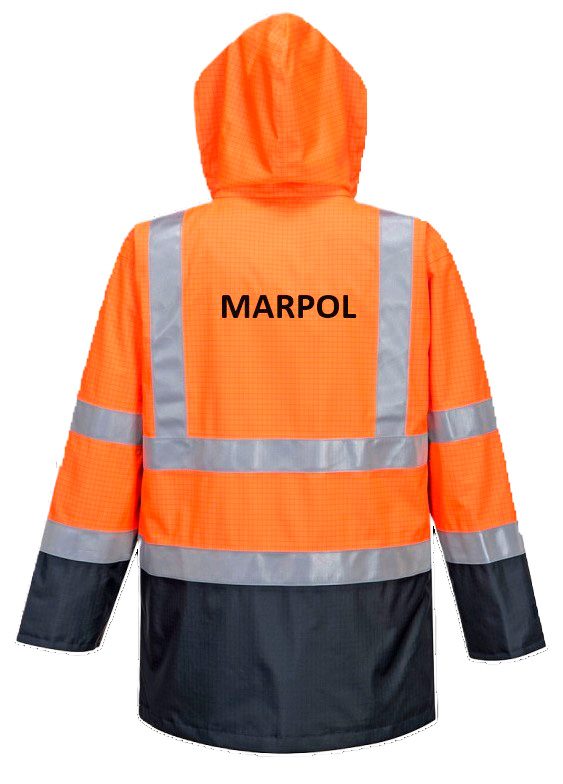Parka BIZFLAME multinorma AV marinonaranja - S779 Trasera